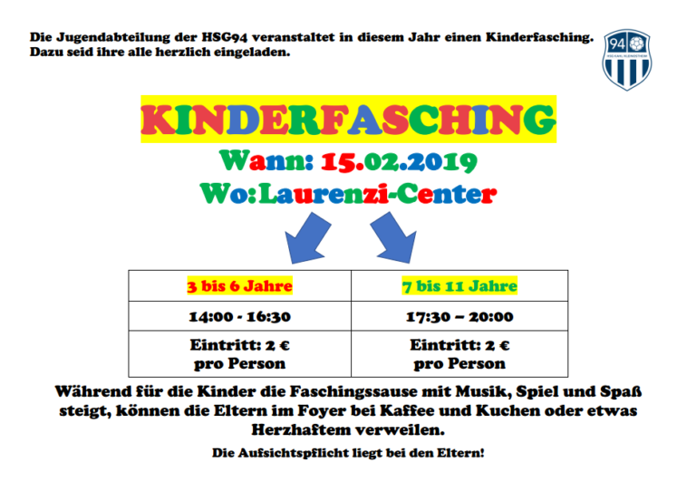 94er Kinderfasching in Kleinostheim!