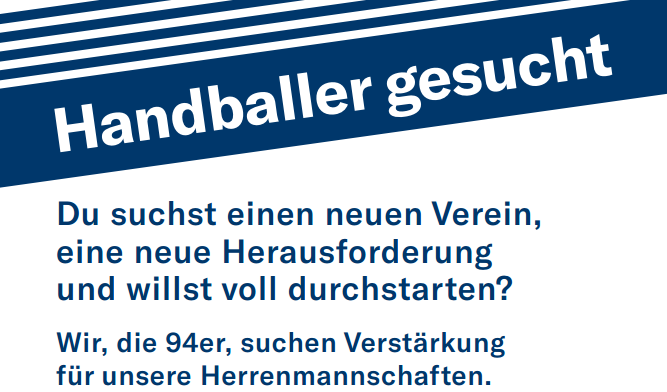 Herren: Handballer gesucht!
