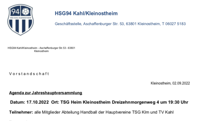 Kurzbericht zur JHV 2022