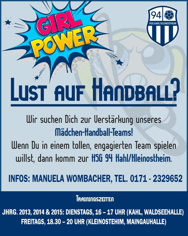 Lust auf Handball? Verstärkt unsere Mädchen Mannschaften!