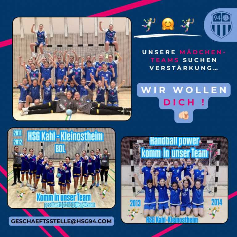 Verstärkung für Mädchen-Teams gesucht!